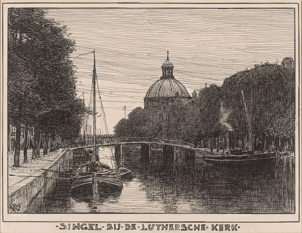 Singel bij de Luthersche kerk te Amsterdam 20th century
