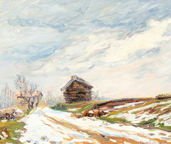 Paysage dhiver Moret 1904