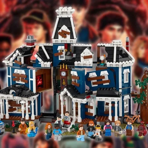 Lego Stranger Things Creel House set with minifigures and detailed facade