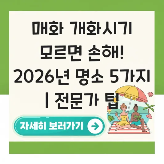 매화 개화시기 및 전국 유명 명소 대표 이미지