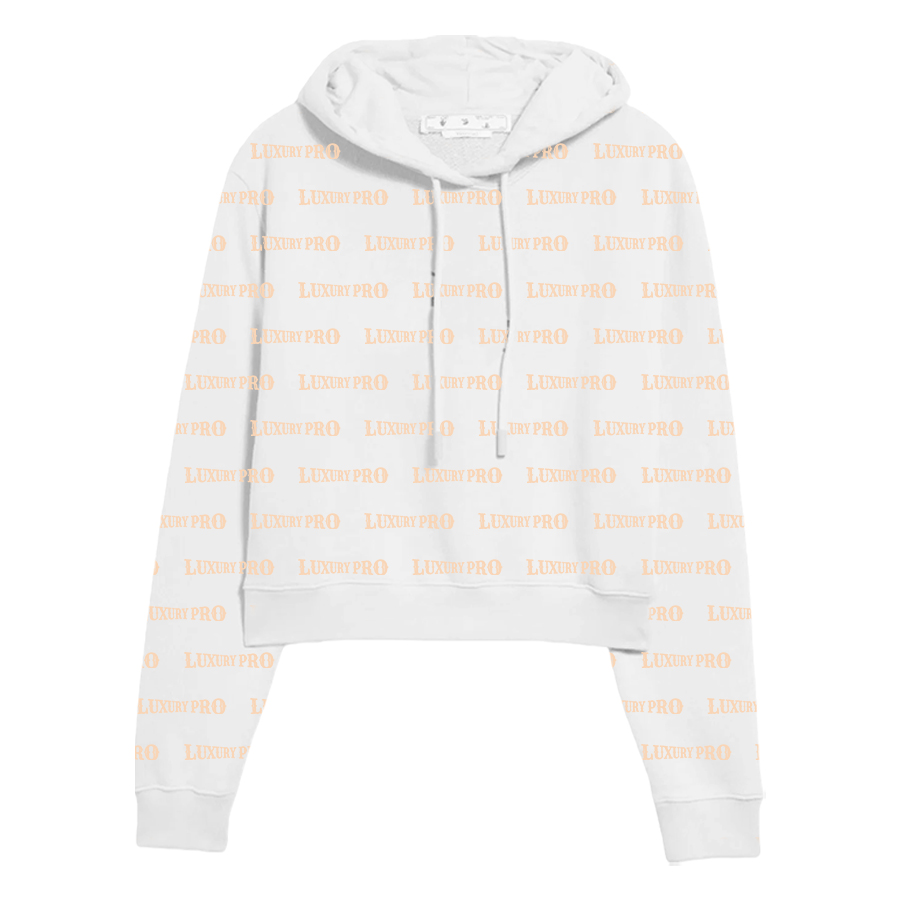 3D Cropped hoodie-with hem