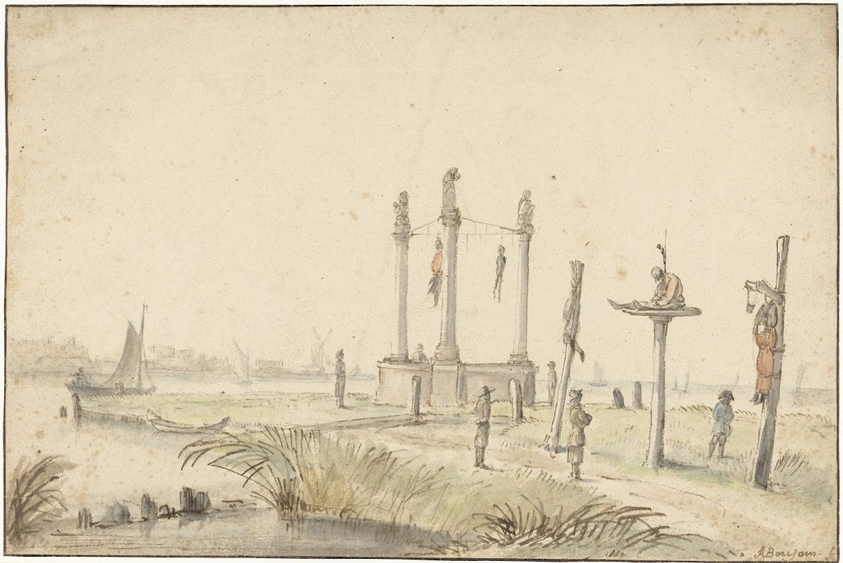 Galgenveld aan de rand van de Volewijk 1664   1665