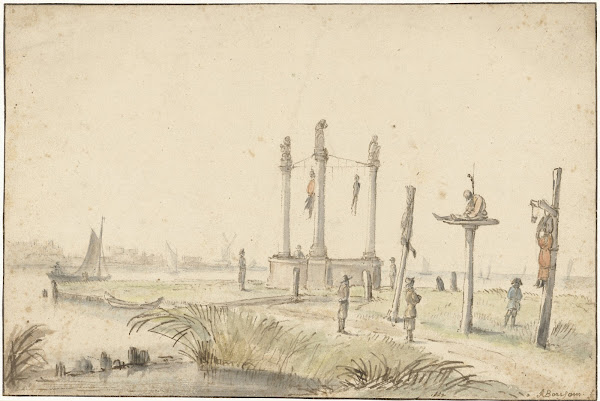 Galgenveld aan de rand van de Volewijk 1664   1665
