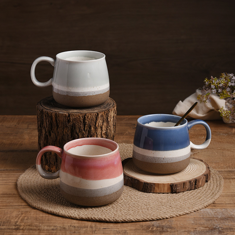 Kaffeetassen-Set, 4 Stück, 450 ml, Keramik
