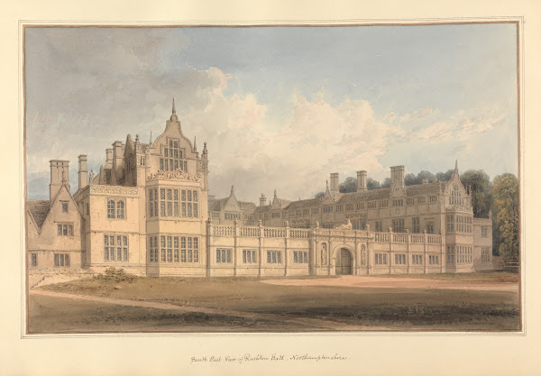 South East View of Rushton hall Northamptonshire 1818