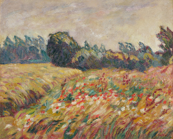 Champ fleuri en Normandie 1912