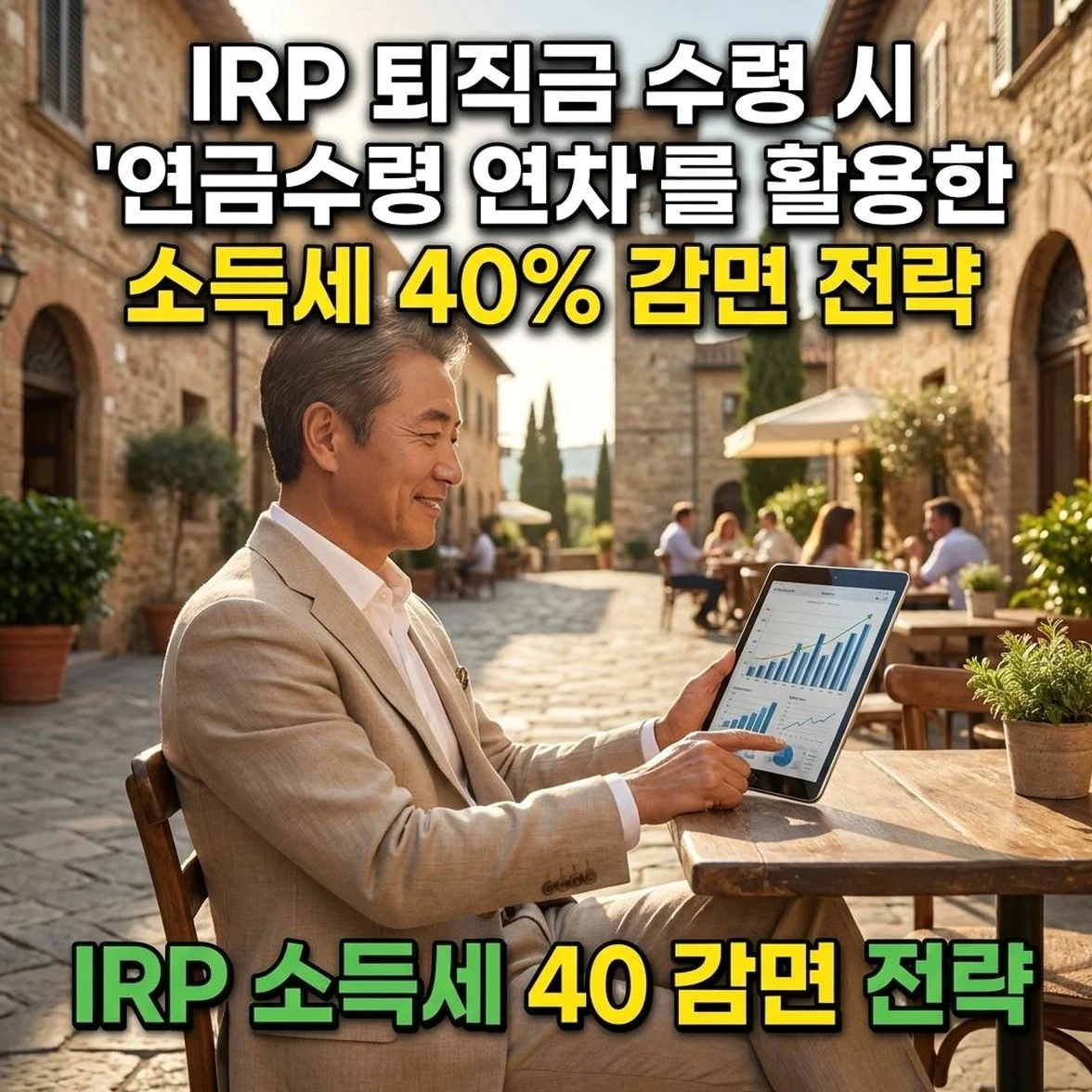 IRP 퇴직금 40% 절세 전략과 연금수령 연차 계산법