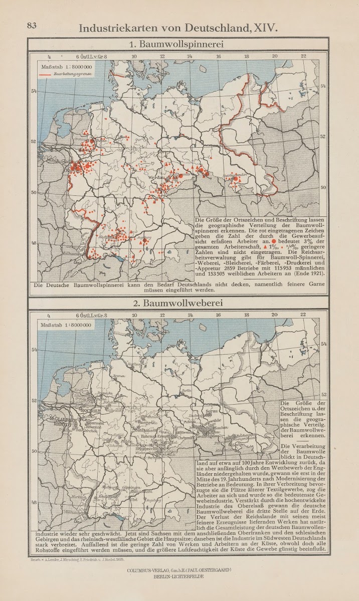 Industriekarten von Deutschland XIV 1926