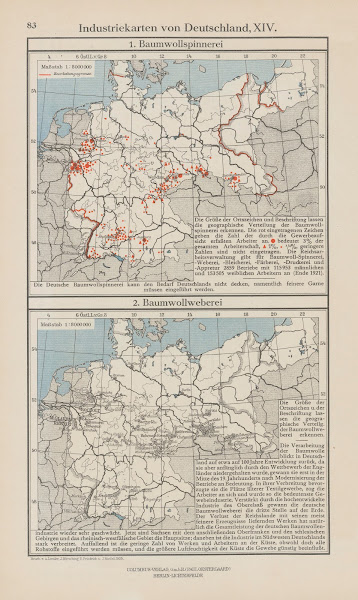 Industriekarten von Deutschland XIV 1926