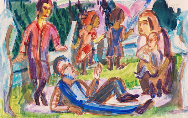 Familie auf der Wiese 1922