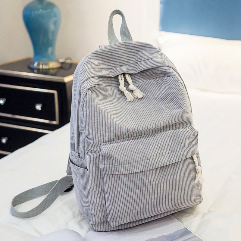 Corduroy backpack, 20–35 L, large capacity