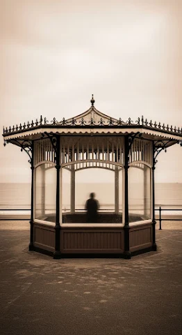 Seaside Shelter in Sepia Tone