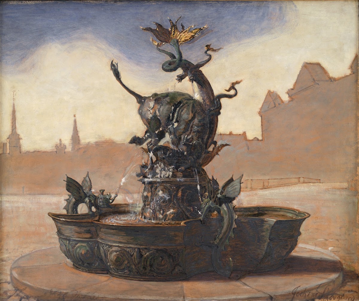 Sketch For Dragespringvandet The Dragon Fountain 1870   1909