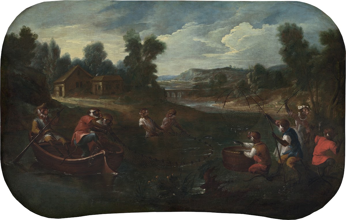 Singerie  The Fishermen c 1739