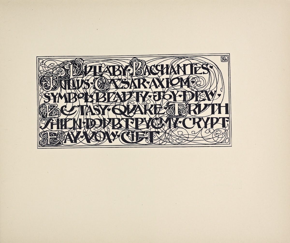 Beispiele kunstlerischer Schrift Pl017 1900