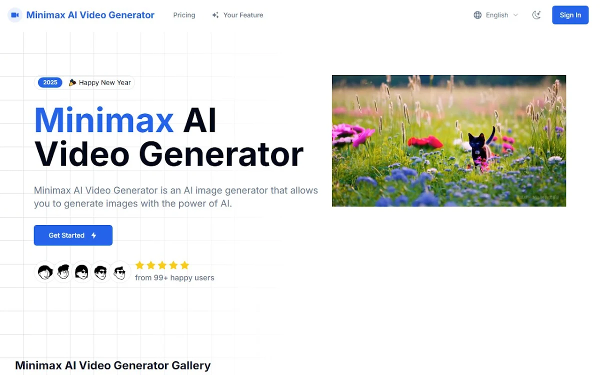 Captura de Minimax AI Video Generator