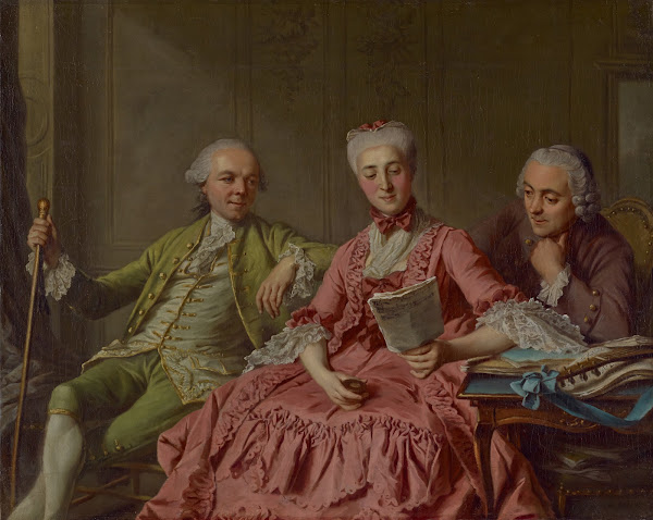 Presumed Portrait of the Duc de Choiseul and Two Companions