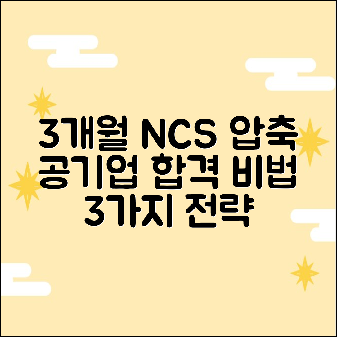 3개월 공기업 NCS 정복! 압축 공부법 3가지