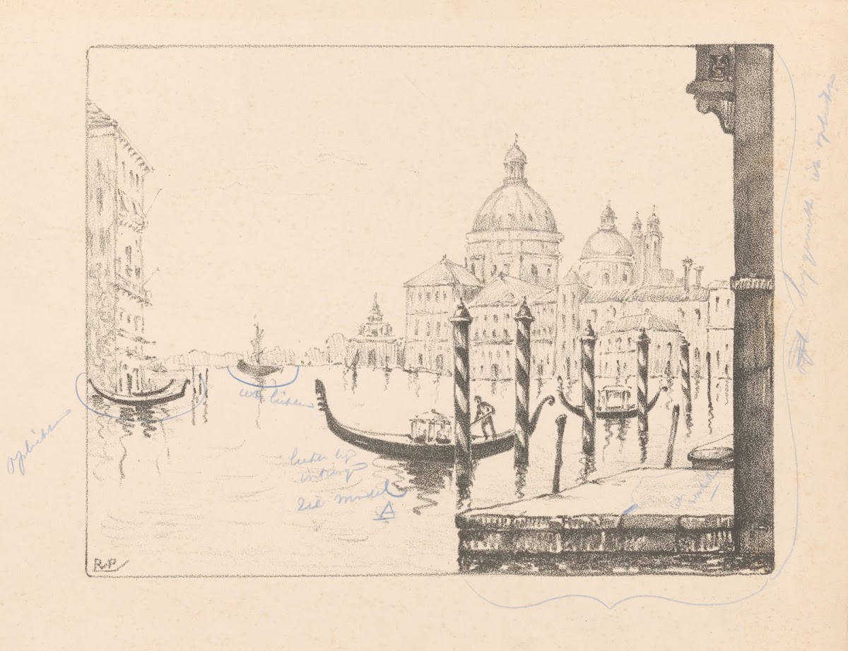 Gezicht op het Canal Grande en de Santa Maria della Salute te Venetië 1884   195