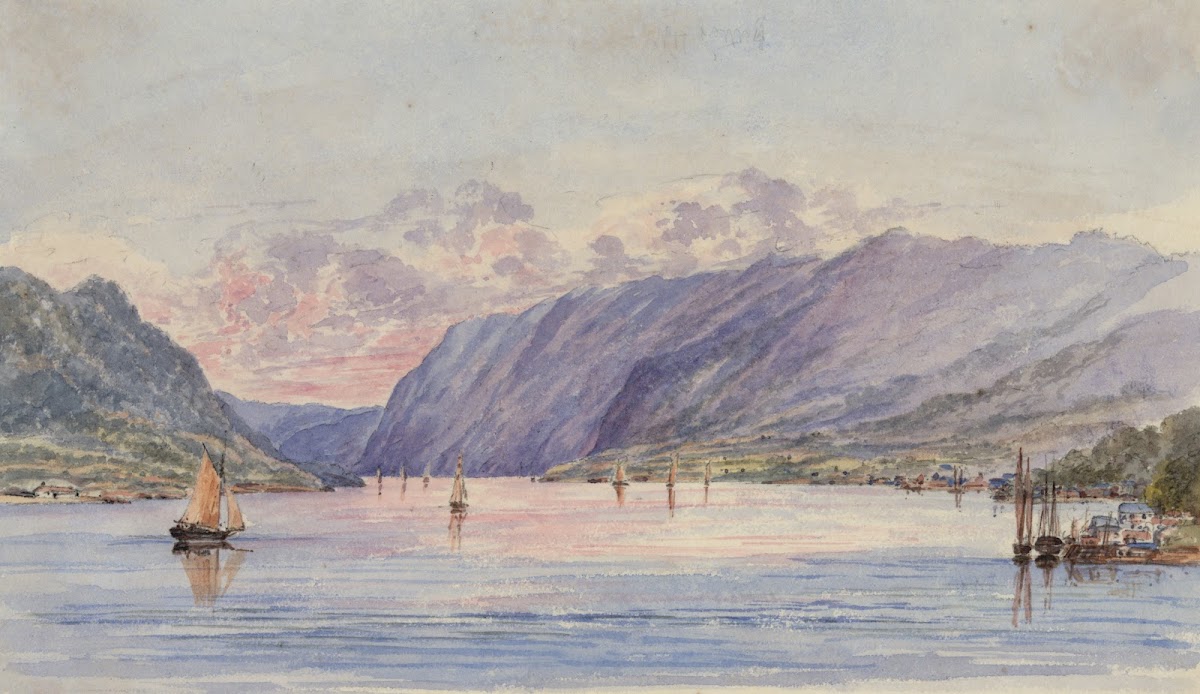 The Highlands from Newburgh and Butter Hill Hudson River 1846