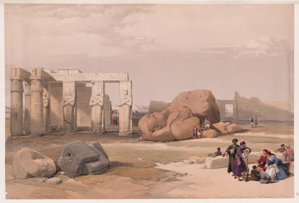 Fragment of the Great Colossi at the Memnonium Thebes 1846 1849