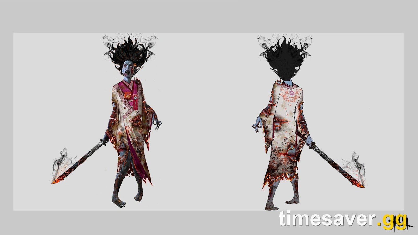 Smoldering Fury cosmetic concept art for The Spirit in Dead by Daylight