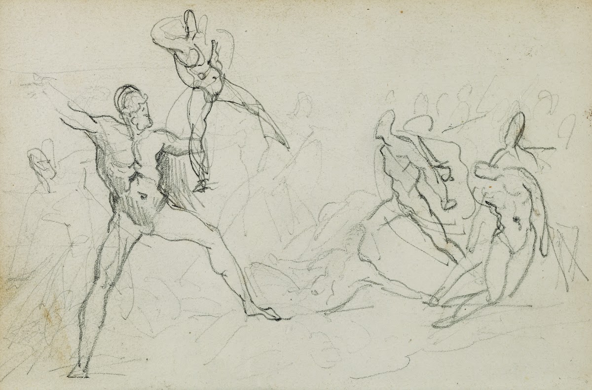 Studies of nude men in combat 1812   1814