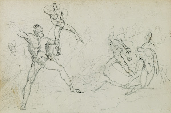 Studies of nude men in combat 1812   1814