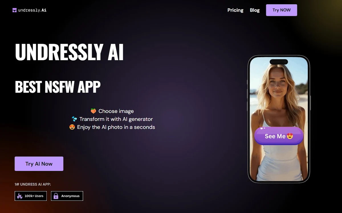 Captura de Undressly AI