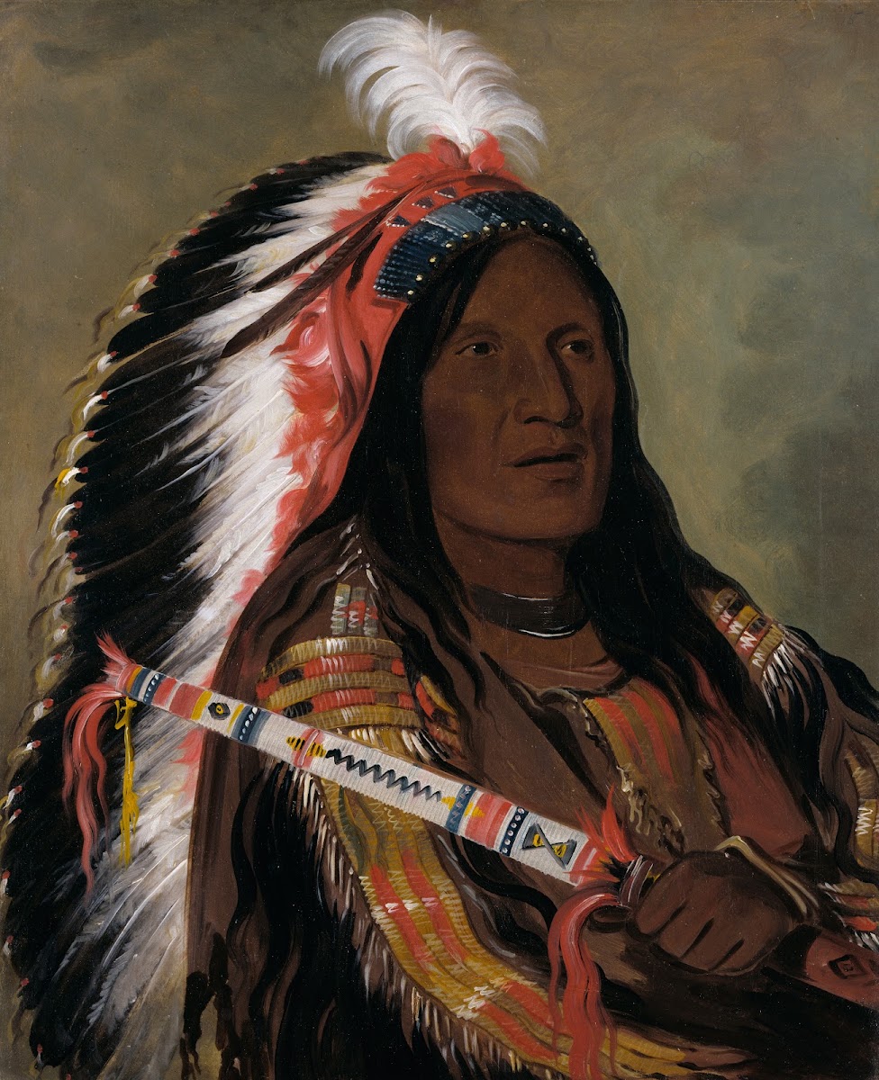 Táh Téck A Da Háir Steep Wind a Brave of The Bad Arrow Points Band 1832