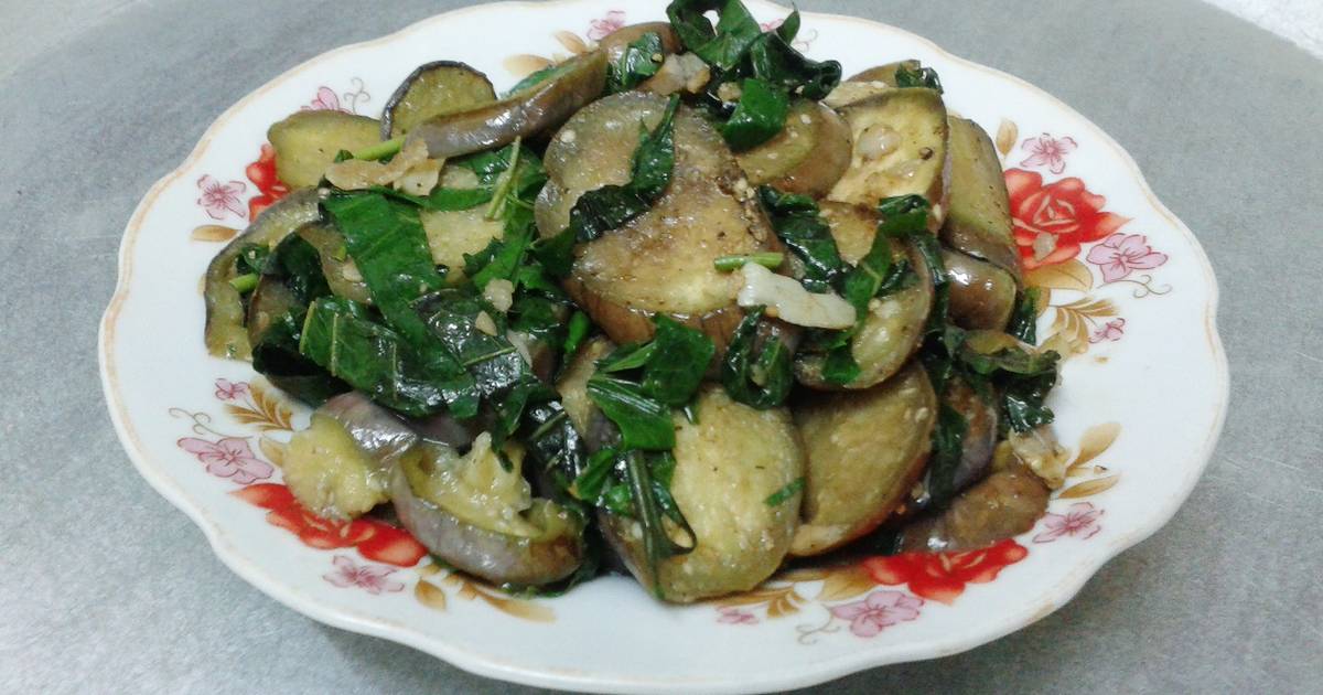 Cà tím xào lá lốt