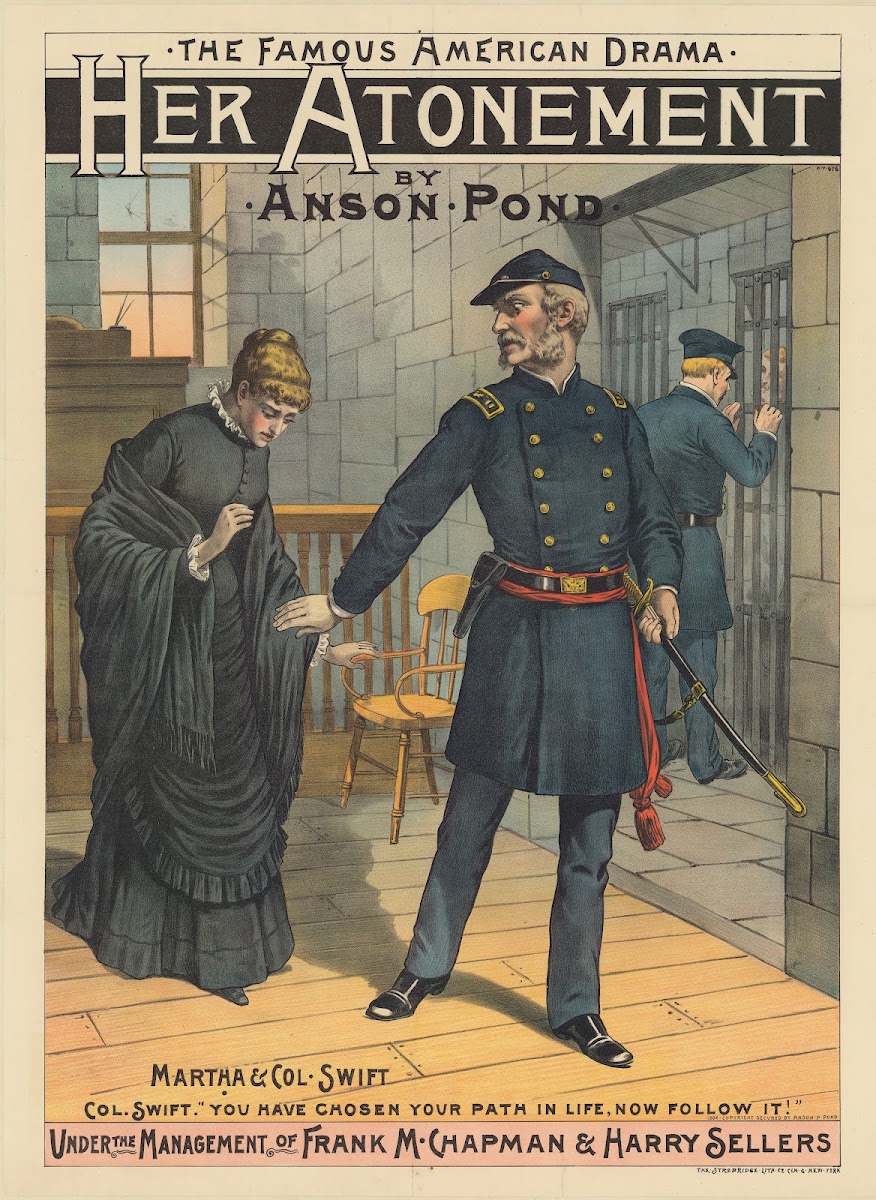 The famous american drama Her atonement by Anson Pond 1884