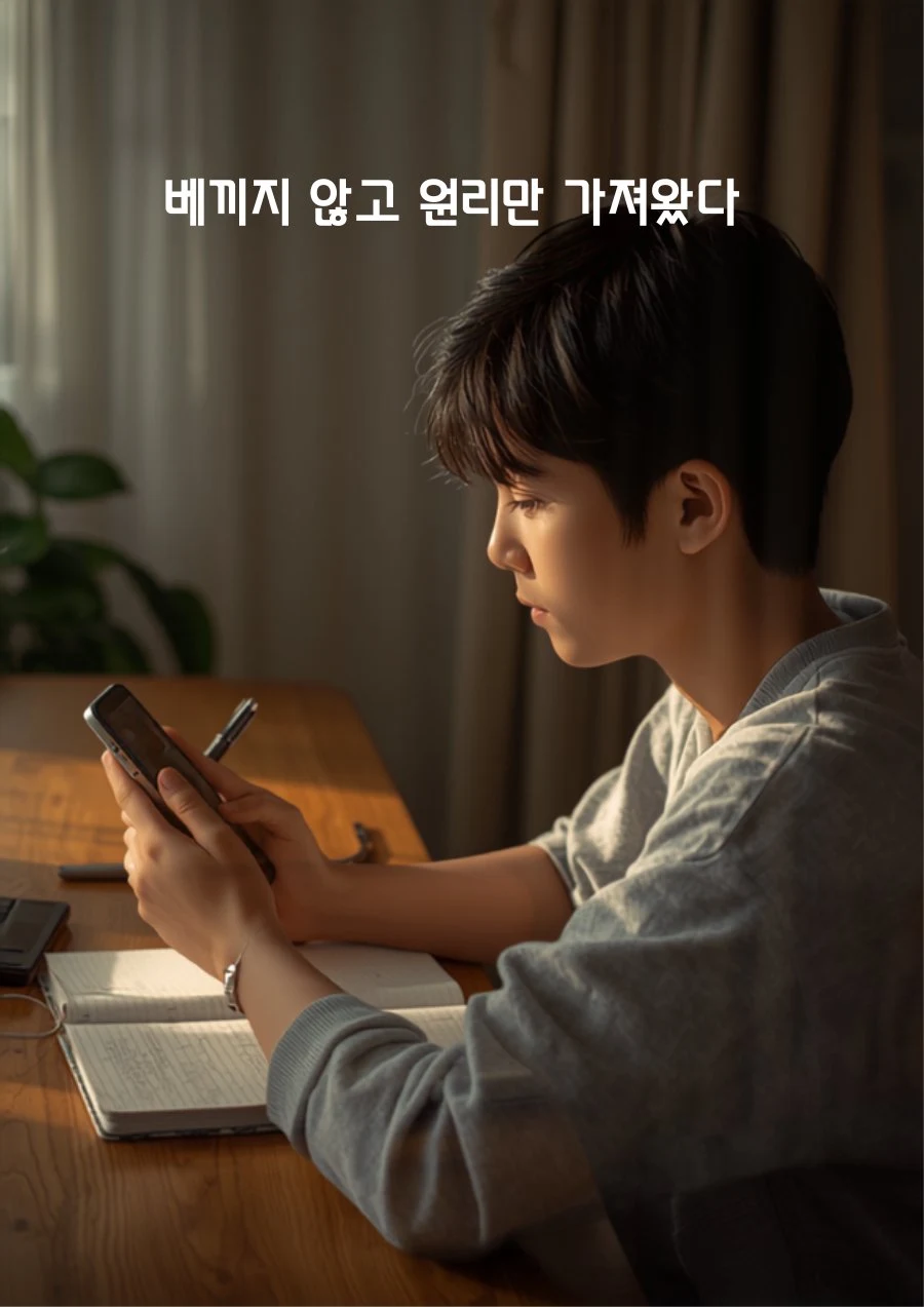 베끼지 않고 원리만 가져왔다
