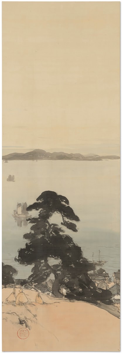 Pine Trees and Sea Port
