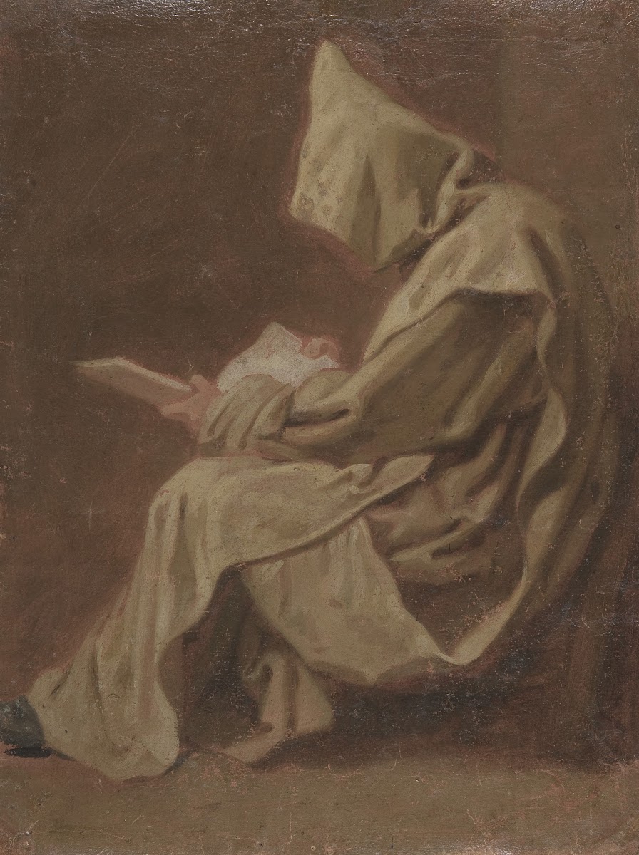 Seated Carthusian Holding an Open Book 1711