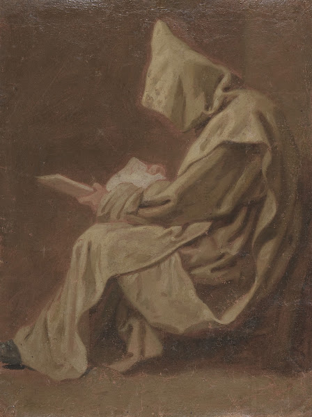 Seated Carthusian Holding an Open Book 1711