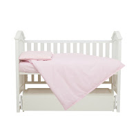 Changeable bedding for a baby crib 3 el Twins Auro (calico) fitted sheet with elastic band pink
