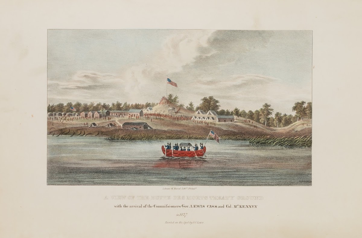 A View of the Butte Des Morts Treaty Ground With the Arrival of the Commissioner