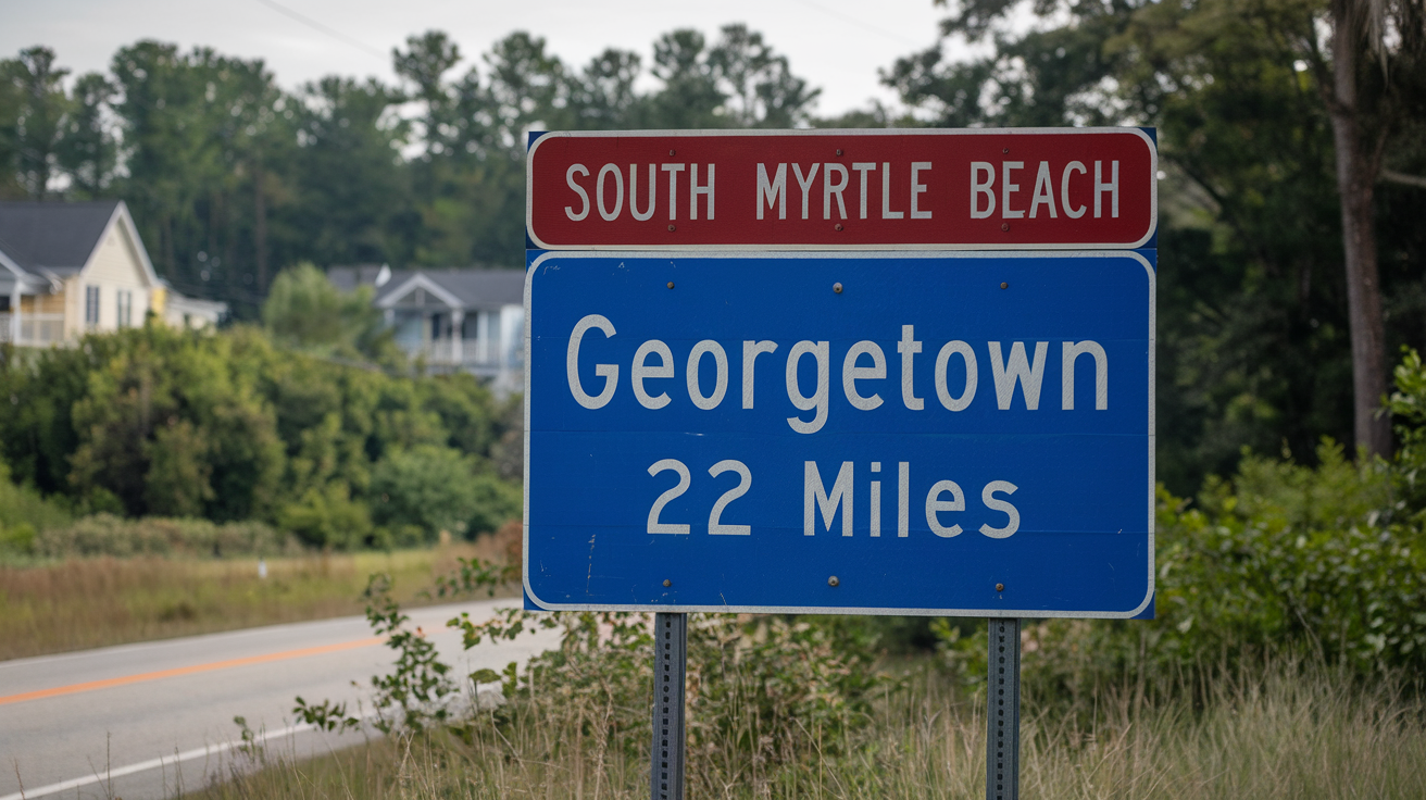 Distance and Travel Guide: South Myrtle Beach to Georgetown SC