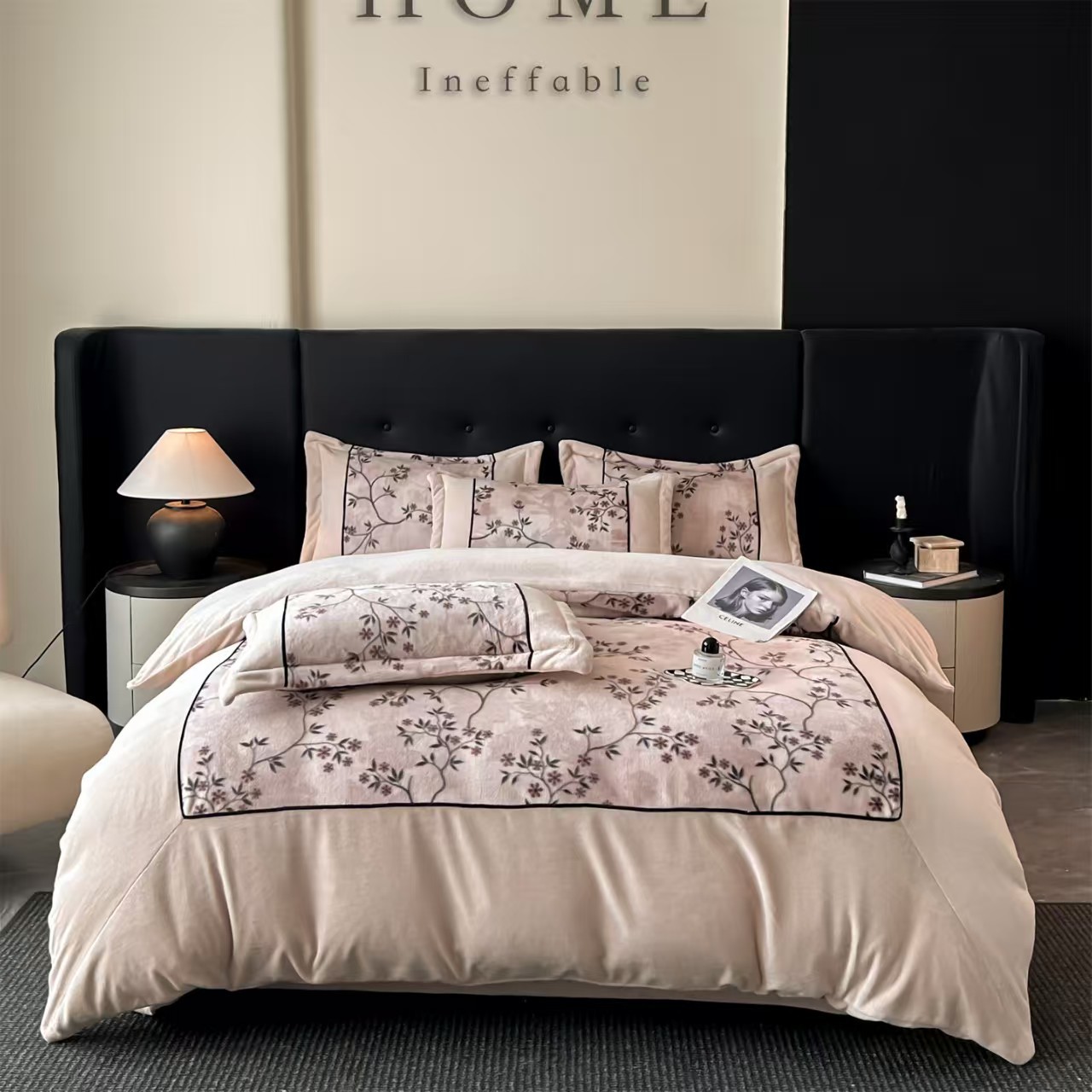 Milchfaser-Fleece Bettwäsche-Set, französischer Luxus-Stil