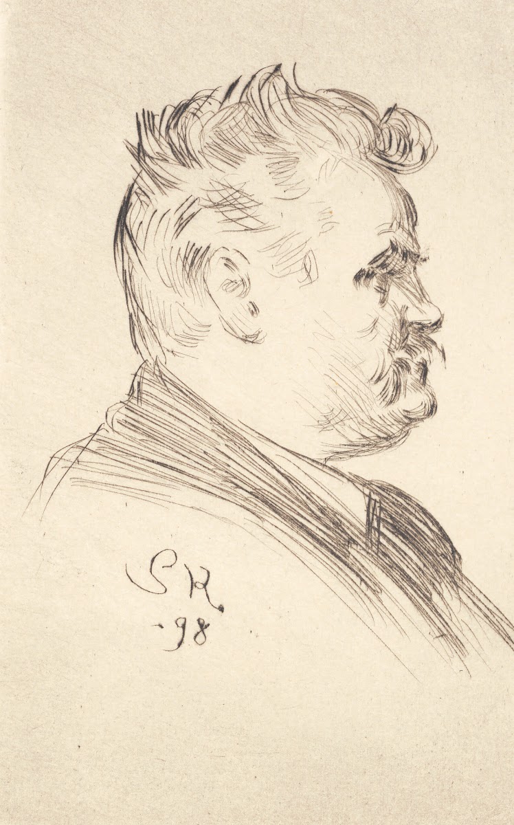 Portræt af Carl Locher profil 1898