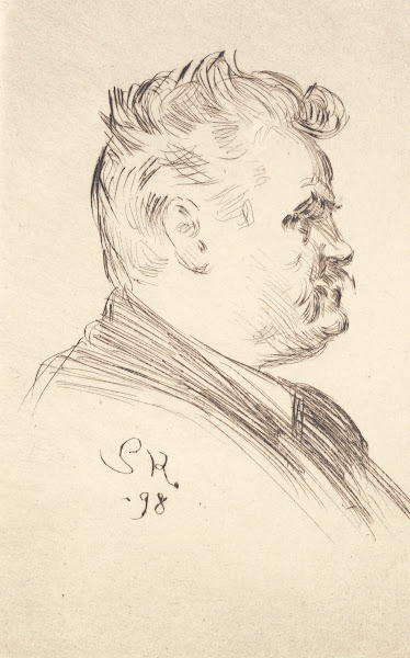 Portræt af Carl Locher profil 1898