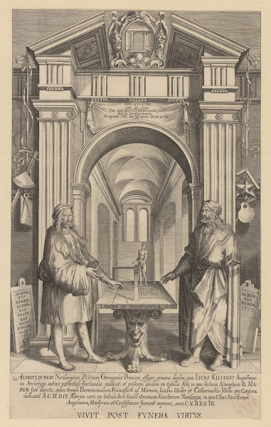Double portrait of Albrecht Dürer in a hall of fame