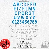 Stitch photo 1 of the Better Together Duo Embroidery Font embroidery design