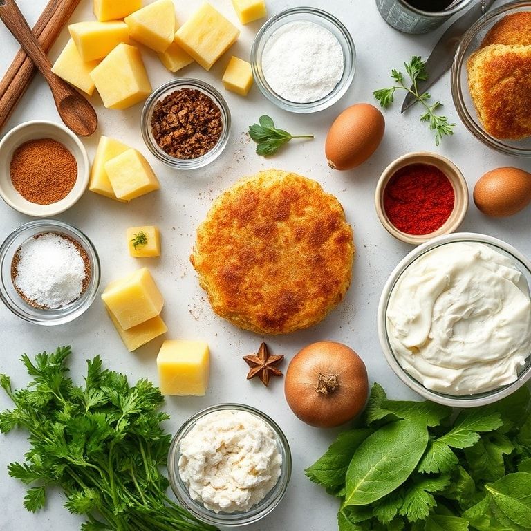 Ingredients for Easy Pineapple Fritters Recipe with Cinnamon Sugar Coating for Quick & Easy Dessert Delight