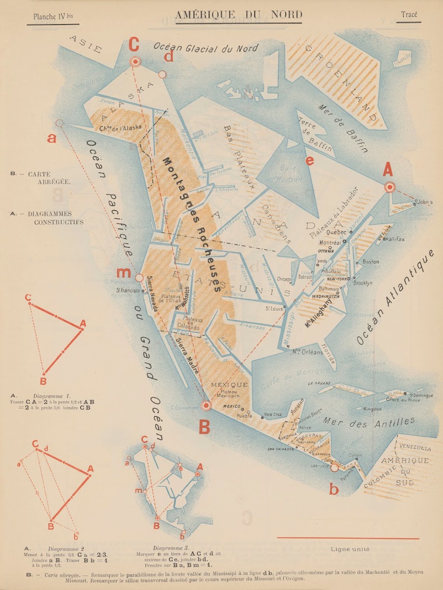 Amérique du Nord  Tracé 1907