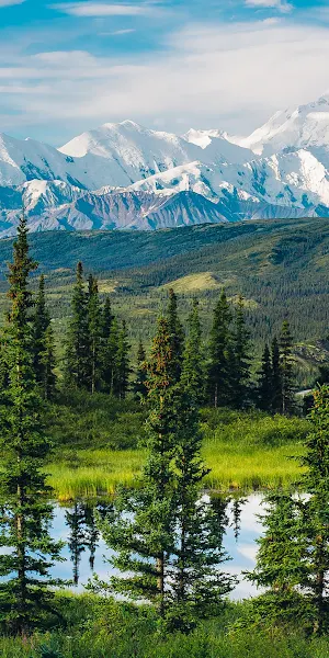 Alaska, Nature, Landscape, Mountains, Water 4K Wallpaper Background