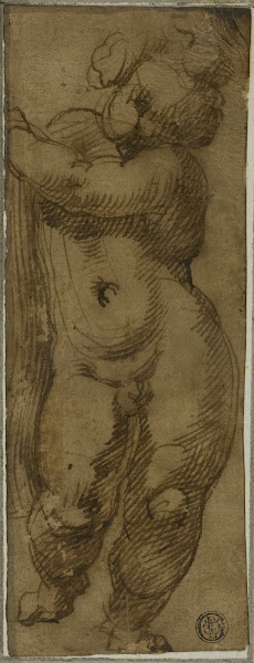 Standing Putto Seen from the Front Study for the Virgin in Glory with Saints Pet