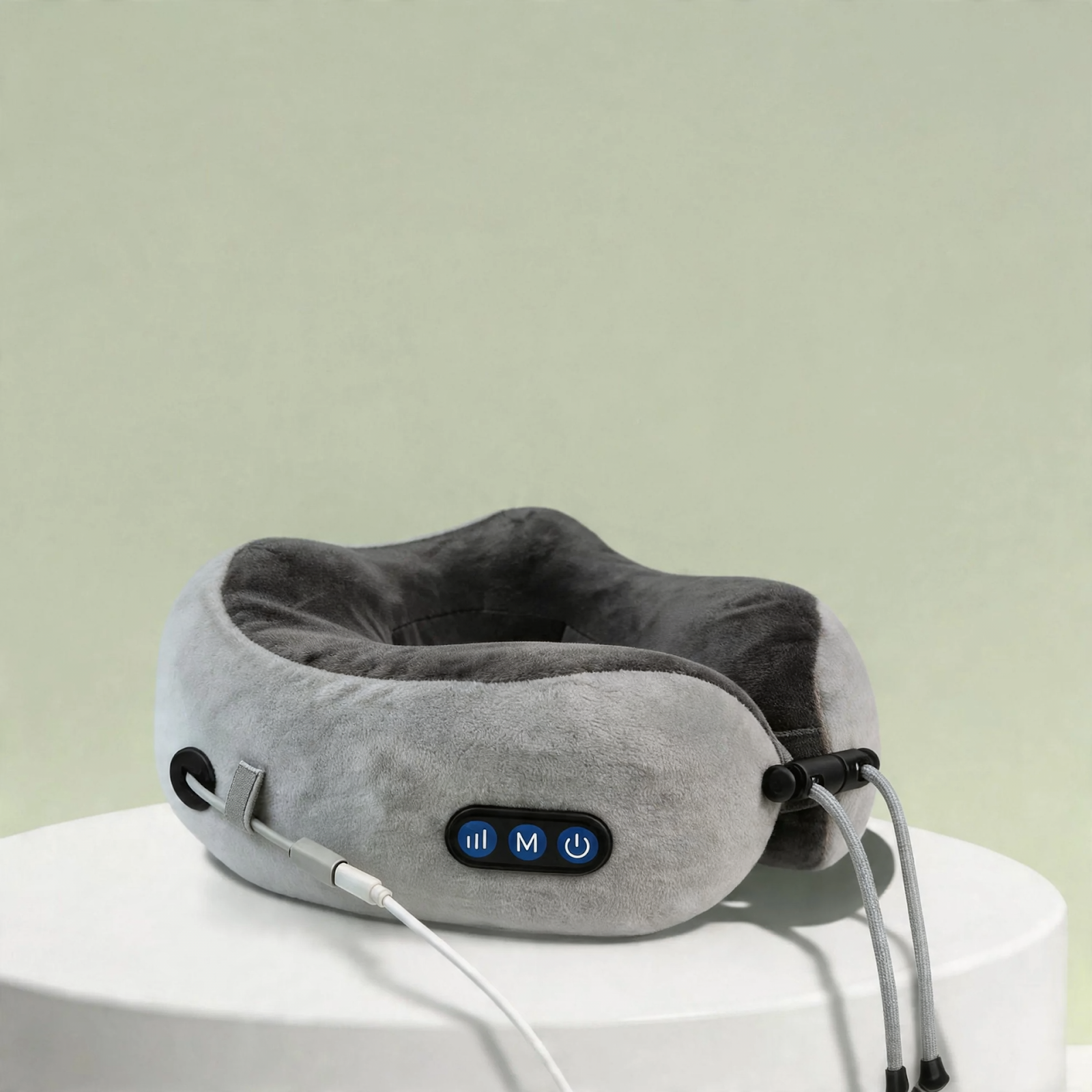 U-shaped neck pillow with massage function