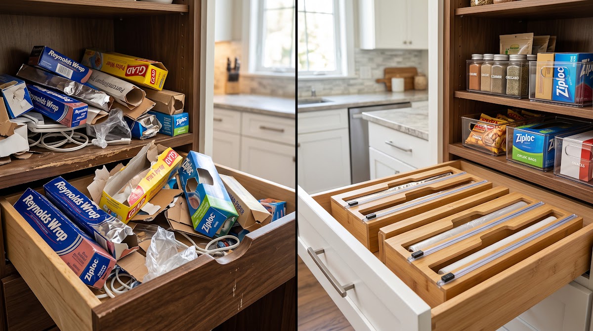 Best Wrap and Foil Organizers for Kitchen Drawers (2026) - BEFORE-AFTER / FINAL VERDICT
